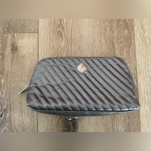Gray gold shiseido ginza tokyo cosmetic bag